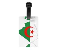 Algeria Flag Map Print Premium PVC Luggage Tag Reliable Suitcase ID Holder Hassle-Free Travel Essential Accessory Gift