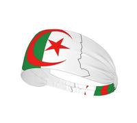 Algeria Flag Map Sports Headband For Men Women Tennis Sweat Band For Workout Sports Headbands Elastic For Running