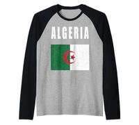 Algeria Flag Patriotic Algerian Pride Happy Independence Day Raglan Baseball Tee