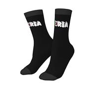 Algeria Flag Proud Unisex Walking Socks Thick Athletic Crew Sock Breathable Warmer Sock For Running Camping Trekking
