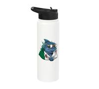 Algeria Flag Shark Algerian Pride Stainless Steel Insulated Water Bottle