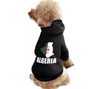 Algeria Map Flag Dog And Cat Clothes Pet Hoodie Sweatshirt Pullover Soft Coat