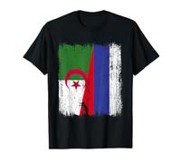 Algeria Russia Half Flag Algerian Russian Jersey T-Shirt