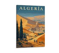 Algeria Vintage Travel Poster Picture Print Canvas Wall Paint Arts Decor Modern Home Artworks Idea 12x18inch(30x45cm)