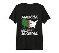 Algerian American Patriot USA Grown Algeria US Flag Premium T-Shirt
