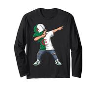 Algerian Dab Boy Flag Crescent Star Algeria Pride Long Sleeve T-Shirt