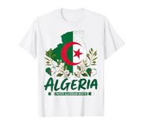 Algerian Flag Heritage Outfit Idea for Kids Algeria Themed T-Shirt
