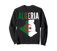 Algerian Pride National Flag Map Art Sweatshirt