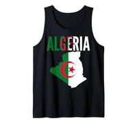 Algerian Pride National Flag Map Art Tank Top