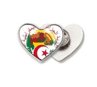 Algiers Algeria National Emblem Heart Metal Pin Brooch Clip Love