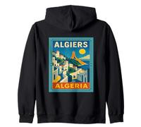 Algiers Algeria Vintage Travel Poster Zip Hoodie