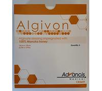 ALGIVON - 10CMX 10CM ALGINATE DRESSING IMPREGNATED WITH 100% MANUKA HONEY (10CMX 10CM) X 5 - 5 DRESSINGS