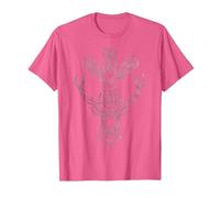 Algiz Rune and Deer T-Shirt, Men, Pink Heather, X-Large