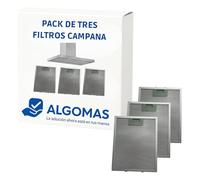 ALGOMAS Cooker Hood Filter 25 x 31 cm | Replacement Compatible with Balay Suitable for Bosch Suitable for Siemens Suitable for Neff and Lynx | Aluminium Metal Mesh | Improves Suction and Retains