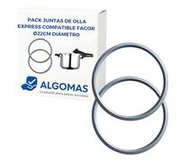 ALGOMAS® Fagor Express Pot Gasket | Ø22cm diameter - Natural Rubber | Hand Demolded | Rubber Pot Express Fagor (2 Units)