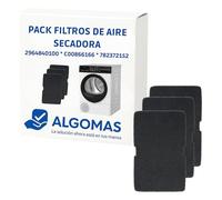 ALGOMAS Pack of 3 Air Filters for Dryer | Replacement Compatible Beko 2964840100 Indesit C00866166 Smeg 782372152 | Protects Condenser | Improves Drying and Reduces Consumption