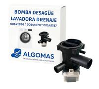 ALGOMAS Washing Machine Drain Pump 30W 220-240V Compatible with Siemens and Bosch (00141896, 00144978, 00145787) - Quick Drain, Quiet and Easy Installation