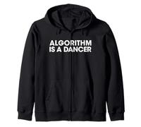 Algorithm Is A Dancer Funny Coding Retro Tech Design Zip Hoodie