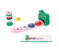 Janod - Pédagogie Range - Frog Algorithms - Learn Colours and Sequences - Children’s Educational Toy - Frog Game - 36 Months +, J05088