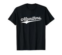 Algorithms - Retro University Aesthetic Sports Value Graphic T-Shirt, Men, Black, M