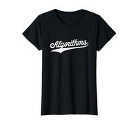 Algorithms - Retro University Aesthetic Sports Value Graphic T-Shirt, Women, Black, M