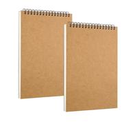 AlGuirnex 2 Pack A5 Spiral Sketchbooks 60 Sheets/120 Pages Total, 120GSM Thick Paper, Twin-Wire Bound Hardback Sketch Pads for Drawing, Sketching & Art (21x14.8cm)