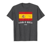 Alhama de Murcia Spain | ES Flag, City - Bandera Ropa - T-Shirt, Men, Dark Heather Grey, 6X-Large