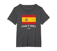 Alhama de Murcia Spain | ES Flag, City - Bandera Ropa - T-Shirt, Women's Plus, Dark Heather Grey, 6X