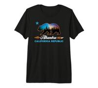 Alhambra California Republic Bear Silhouette Starry Night Premium T-Shirt