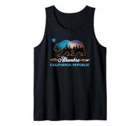 Alhambra California Republic Bear Silhouette Starry Night Tank Top