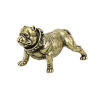 ALHBEJT 1Pcs French Bulldog Statue Vintage Solid Brass Miniature Bulldog Desk Ornament for Pet Enthusiasts Decorative Dog Sculpture for Garden or Home Office Décor