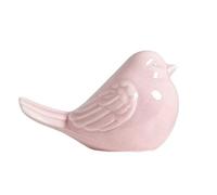ALHBEJT Ceramic Birds Statues Home Decor Modern Style Decorative Ornaments Animal Figurines for Living Room Bedroom Home Office Cabinets (Pink A)
