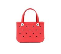 AlHECE School bags Eva Beach Bogg Bag Waterproof Tote Shoulder Handbag Child Capacity Handbag Fashion Kid Beach Tote Bogg Bag-Red