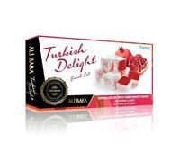 Ali Baba Turkish Delight with Pomegranate Flavour (Nar Aromali Lokum) | Handcrafted Turkish Delight with Premium Pomegranate | Gourmet Sweet Confection with Age-Old Craftsmanship | 350g