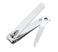 Ali Brothers Professional Nail Clippers Stainless Steel Straight Black Silver Nail Clippers for Hand and Foot Nails for Men and Women