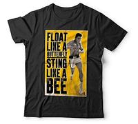 Ali Float Like A Butterfly Boxing Legend Muhammad Men's T-Shirt Graphic Unisex Black Top Shirt S