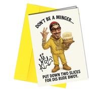 Ali G Birthday Card Reproduction Pre Printed - Funny Caricature with Printed Repoduction Autograph | Comedy TV Memorabilia, Humorous Birthday Gift for Fans of Classic British Comedy no1982