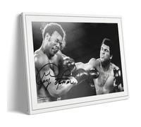 ALI & GEORGE FOREMAN BOXING SIGNED Poster Decorative Painting Canvas Wall Art Living Room Poster Bedroom Painting, Canvas Art Poster and Wall Art Picture Print Modern Family Room Decor 20 x 30 cm