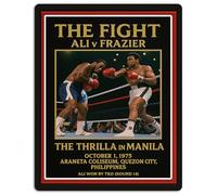 Ali V Frazer Boxing Fight Metal Wall Sign, The Thrilla In Manilla, Vintage Gym Club Plaque, Man Cave Home Bar Decor - BOX02