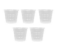 ALI2 Orchid Pots Transparent Orchid Pot Pack of 5 Diameter 16 cm Height 14 cm Plastic Orchid Pots with Holes Pot for Orchids Indoor Use