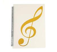 Aliaga Sheet Music Folder, 60 Pages Capacity, Sheet Music Holder,Fits Letter Size A4, Writable & Detachable(White) Easy to Use