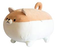 Aliangting 40cm Stuffed Animal Shiba Inu Plush Pillow,Cute Soft Corgi Dog Pillow,Plush Toy Gifts for Boys Girls Kids Birthday.(Brown)