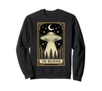 Alians Are Real The Believer Tarot Card UFO Alien Abduction Sweatshirt