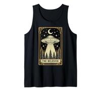 Alians are Real The Believer Tarot Card UFO Alien Abduction Tank Top