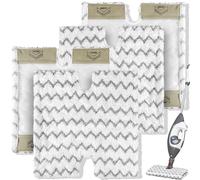 ALIANSHENG 4Pack Microfiber Steam Mop Pads Replacement, Compatible with Shark S6001UK S6003UK S6005UK Klik n' Flip Steam Cleaner Machine Washable Cleaning Pads Pocket Mop