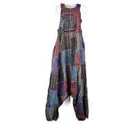 Alibaba Dungarees Baggy Jumpsuit Hippy Harem Pant Overall Strap Cargo Ethnic RP2 (Large/XL, Patchwork Dharke B)