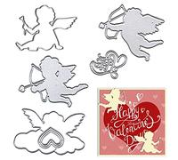 ALIBBON Cupid Die Cuts for Card Making, Valentine's Day Heart Cutting Dies Metal Template Molds, Wedding Dies for Crafting DIY Photo Album Paper Embossing Scrapbooking Supplies