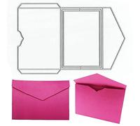 ALIBBON Envelope Die Cuts for Card Making and Scrapbooking, Envelope Cutting Dies Metal Template Molds, Envelope Die Cuts for DIY Photo Album Paper Embossing Card Making Decoration