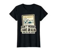 Alibi Checklist Location: Where Relaxa Halloween Fun Value Graphic T-Shirt, Women, Black, S