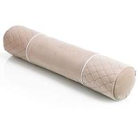 Alibo Cervical Round Roll Bolster Neck Support Pillow Cylinder Bed Sleeping Pillow 19" x4" With Washable Pillowcase Back Pain Relief Adjustable Pillow Beige,Non Hypoallergenic Head Rest